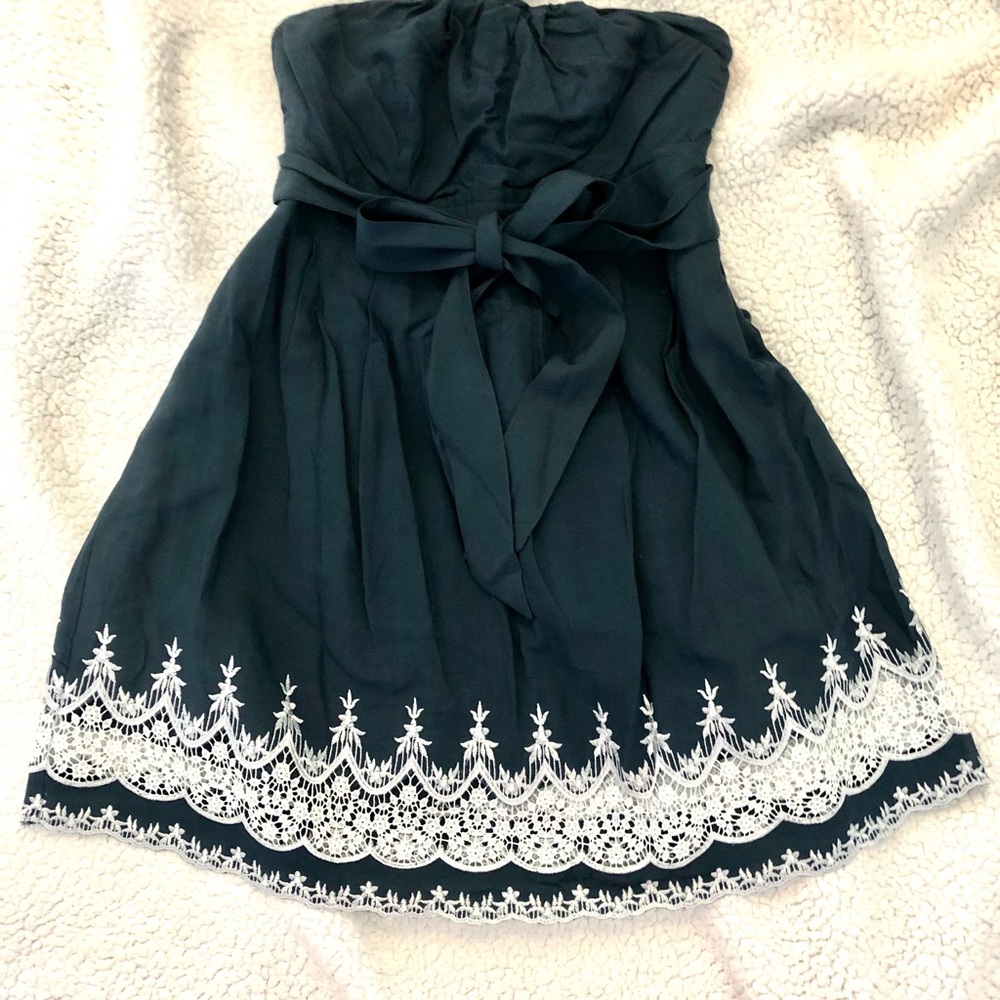 Size small bevy blue strapless dress